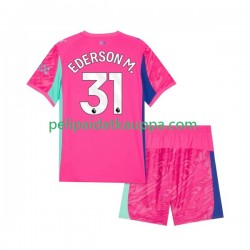 Manchester City Ederson Moraes 31 Maalivahdin Vieras Fanipelipaita (Lasten) 2025-2026 Lyhythihainen