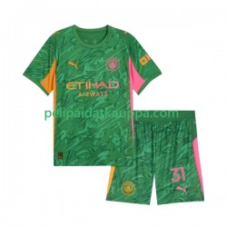 Manchester City Ederson Moraes 31 Maalivahdin Koti Fanipelipaita (Lasten) 2025-2026 Lyhythihainen