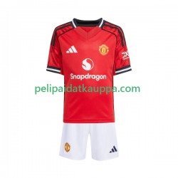 Manchester United Koti Fanipelipaita (Lasten) 2025-2026 Lyhythihainen