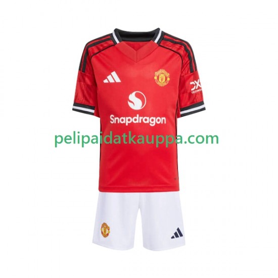 Manchester United Koti Fanipelipaita (Lasten) 2025-2026 Lyhythihainen Manchester United Koti Fanipelipaita (Lasten) 2025-2026 Lyhythihainen