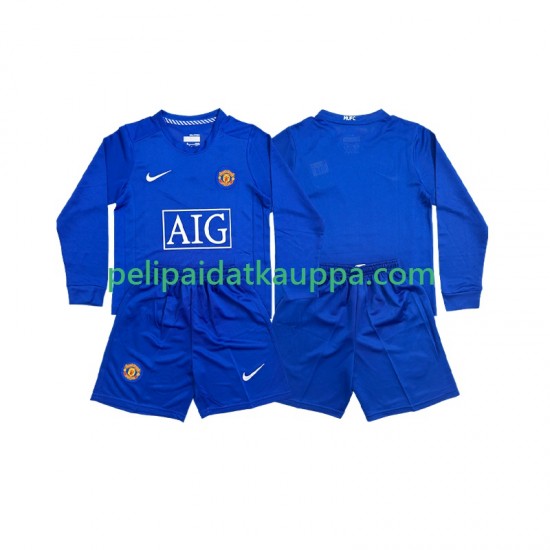 Manchester United Retro Vieras Fanipelipaita (Lasten) 2008 Pitkähihainen