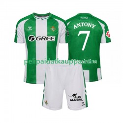 Real Betis Antony 7 Koti Fanipelipaita (Lasten) 2025-2026 Lyhythihainen