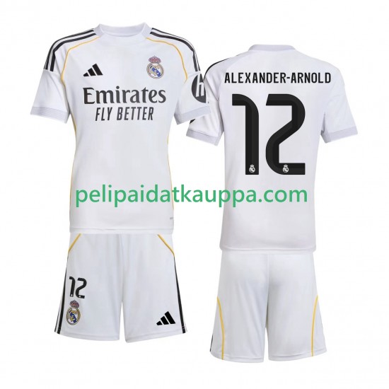 Real Madrid Alexander-Arnold 12 Koti Fanipelipaita (Lasten) 2025-2026 Lyhythihainen