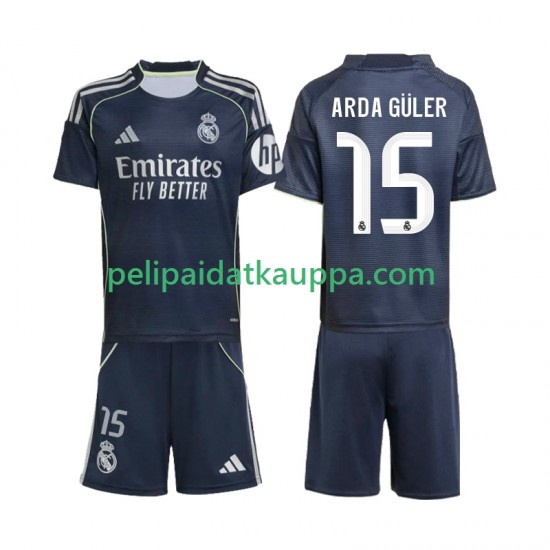 Real Madrid Arda Guler 15 Vieras Fanipelipaita (Lasten) 2025-2026 Lyhythihainen Real Madrid Arda Guler 15 Vieras Fanipelipaita (Lasten) 2025-2026 Lyhythihainen