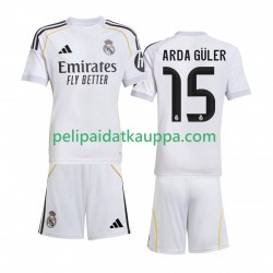Real Madrid Arda Guler 15 Koti Fanipelipaita (Lasten) 2025-2026 Lyhythihainen