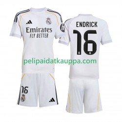 Real Madrid Endrick 16 Koti Fanipelipaita (Lasten) 2025-2026 Lyhythihainen