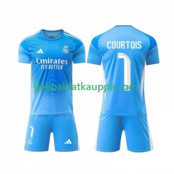 Real Madrid Thibaut Courtois 1 Maalivahdin Koti Fanipelipaita (Lasten) 2025-2026 Lyhythihainen