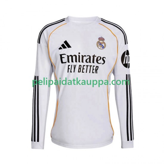 Real Madrid Koti Fanipelipaita (Miehet) 2025-2026 Pitkähihainen Real Madrid Koti Fanipelipaita (Miehet) 2025-2026 Pitkähihainen