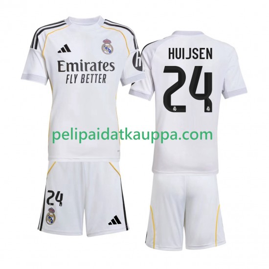 Real Madrid Huijsen 24 Koti Fanipelipaita (Lasten) 2025-2026 Lyhythihainen