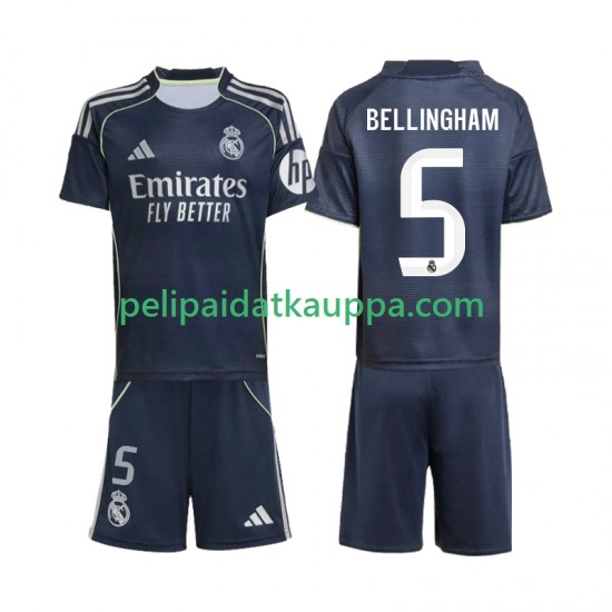 Real Madrid Jude Bellingham 5 Vieras Fanipelipaita (Lasten) 2025-2026 Lyhythihainen