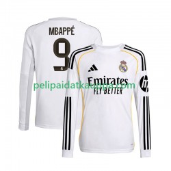 Real Madrid Mbappé Kylian 9 Koti Fanipelipaita (Miehet) 2025-2026 Pitkähihainen
