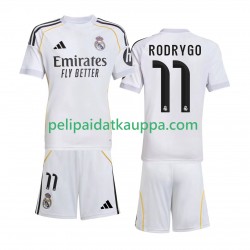 Real Madrid Rodrygo 11 Koti Fanipelipaita (Lasten) 2025-2026 Lyhythihainen
