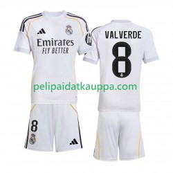 Real Madrid Valverde 8 Koti Fanipelipaita (Lasten) 2025-2026 Lyhythihainen