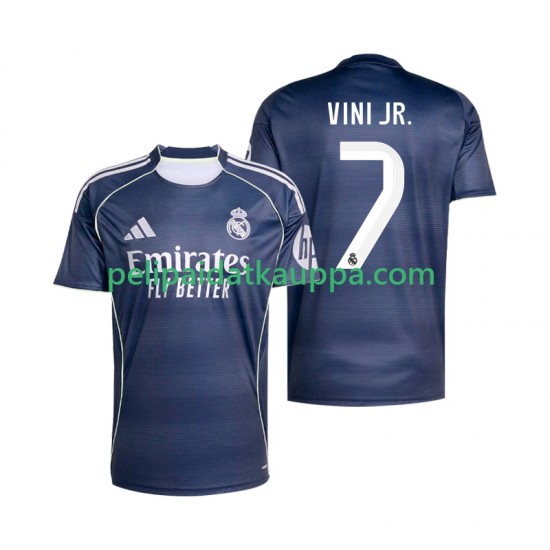 Real Madrid Vinicius Junior 7 Vieras Fanipelipaita (Miehet) 2025-2026 Lyhythihainen Real Madrid Vinicius Junior 7 Vieras Fanipelipaita (Miehet) 2025-2026 Lyhythihainen