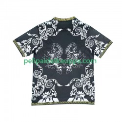 Real Madrid Versace Black Edition Koti Fanipelipaita (Miehet) 2024-2025 Lyhythihainen
