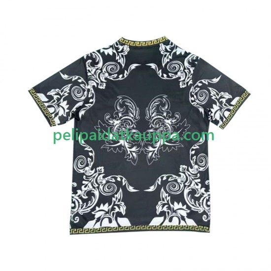 Real Madrid Versace Black Edition Koti Fanipelipaita (Miehet) 2024-2025 Lyhythihainen