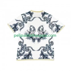 Real Madrid Versace White Edition Koti Fanipelipaita (Miehet) 2024-2025 Lyhythihainen