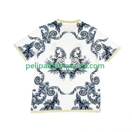 Real Madrid Versace White Edition Koti Fanipelipaita (Miehet) 2024-2025 Lyhythihainen