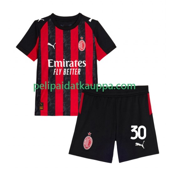 AC Milan Ardon Jashari 30 Koti Fanipelipaita (Lasten) 2025-2026 Lyhythihainen