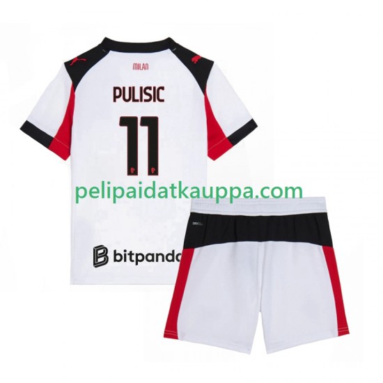 AC Milan Christian Pulisic 11 Vieras Fanipelipaita (Lasten) 2025-2026 Lyhythihainen