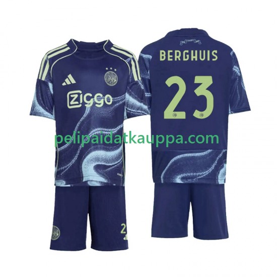AFC Ajax Steven Berghuis 23 Vieras Fanipelipaita (Lasten) 2025-2026 Lyhythihainen AFC Ajax Steven Berghuis 23 Vieras Fanipelipaita (Lasten) 2025-2026 Lyhythihainen