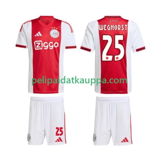 AFC Ajax Wout Weghorst 25 Koti Fanipelipaita (Lasten) 2025-2026 Lyhythihainen AFC Ajax Wout Weghorst 25 Koti Fanipelipaita (Lasten) 2025-2026 Lyhythihainen