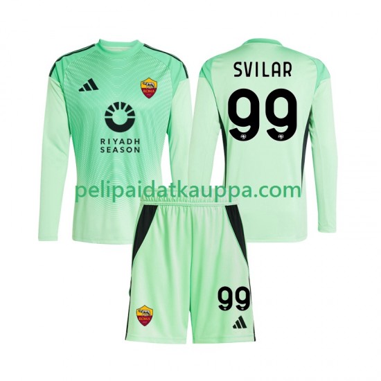 AS Roma Mile Svilar 99 Maalivahdin Vieras Neljäs Fanipelipaita (Lasten) 2025-2026 Pitkähihainen