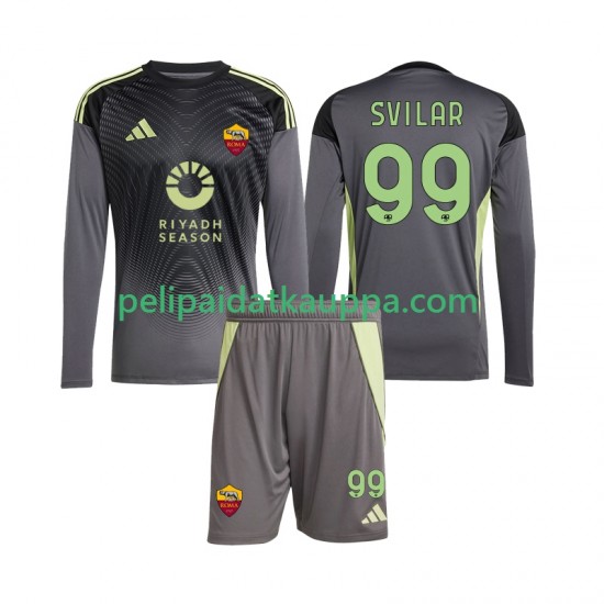 AS Roma Mile Svilar 99 Maalivahdin Koti Fanipelipaita (Lasten) 2025-2026 Pitkähihainen