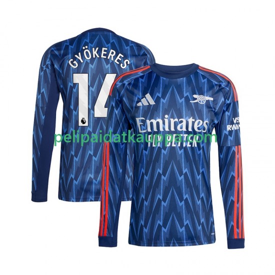 Arsenal Viktor Gyokeres 14 Vieras Fanipelipaita (Miehet) 2025-2026 Pitkähihainen