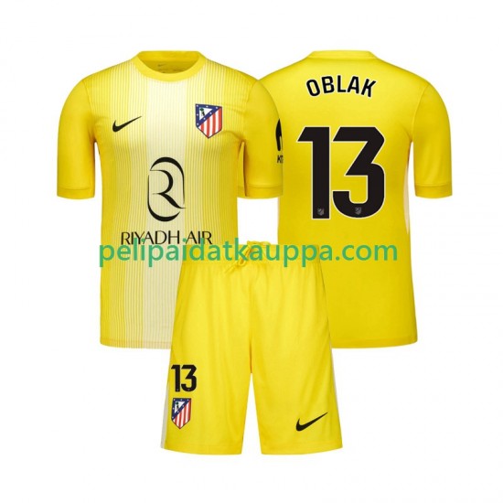 Atlético Madrid Jan Oblak 13 Maalivahdin Koti Fanipelipaita (Lasten) 2025-2026 Lyhythihainen