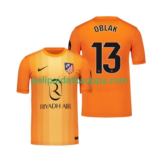 Atlético Madrid Jan Oblak 13 Maalivahdin Kolmas Fanipelipaita (Miehet) 2025-2026 Lyhythihainen