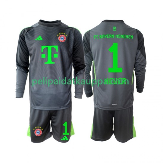 FC Bayern München Neuer 1 Maalivahdin Vieras Fanipelipaita (Lasten) 2025-2026 Pitkähihainen