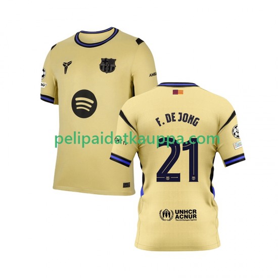 FC Barcelona Frenkie de Jong 21 Champions League Vieras Fanipelipaita (Miehet) 2025-2026 Lyhythihainen
