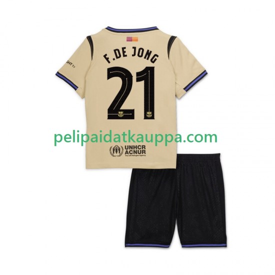 FC Barcelona Frenkie de Jong 21 UCL Vieras Fanipelipaita (Lasten) 2025-2026 Lyhythihainen