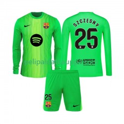 FC Barcelona Szczesny 25 Maalivahdin Koti Fanipelipaita (Lasten) 2025-2026 Pitkähihainen