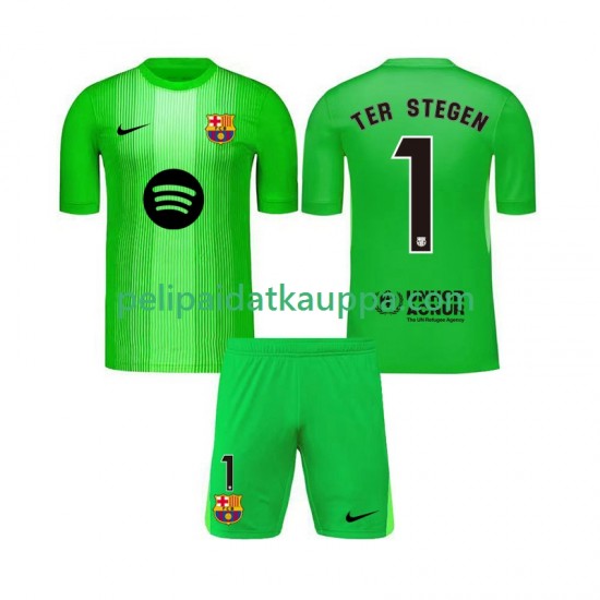 FC Barcelona Ter Stegen 1 Maalivahdin Koti Fanipelipaita (Lasten) 2025-2026 Lyhythihainen