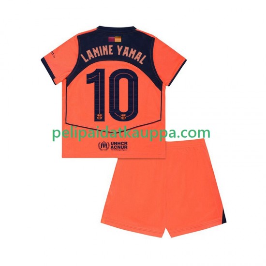 FC Barcelona Lamine Yamal 10 UCL Kolmas Fanipelipaita (Lasten) 2025-2026 Lyhythihainen