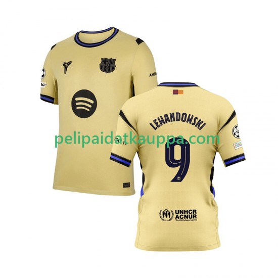 FC Barcelona Robert Lewandowski 9 Champions League Vieras Fanipelipaita (Miehet) 2025-2026 Lyhythihainen