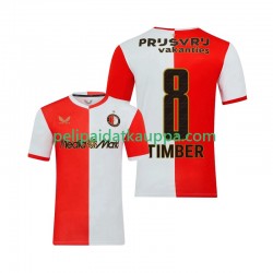 Feyenoord Rotterdam Quinten Timber 8 Koti Fanipelipaita (Miehet) 2025-2026 Lyhythihainen