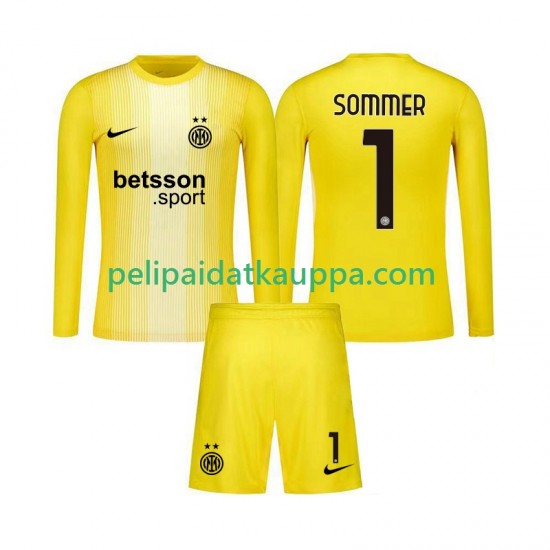 Inter Milan Yann Sommer 1 Maalivahdin Vieras Fanipelipaita (Lasten) 2025-2026 Pitkähihainen
