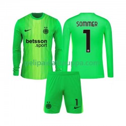 Inter Milan Yann Sommer 1 Maalivahdin Kolmas Fanipelipaita (Lasten) 2025-2026 Pitkähihainen