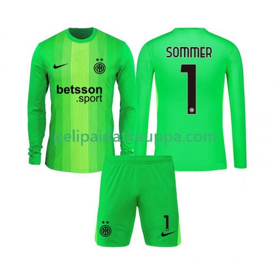 Inter Milan Yann Sommer 1 Maalivahdin Kolmas Fanipelipaita (Lasten) 2025-2026 Pitkähihainen