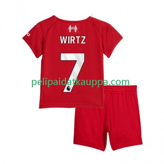 Liverpool Florian Wirtz 7 Koti Fanipelipaita (Lasten) 2025-2026 Lyhythihainen