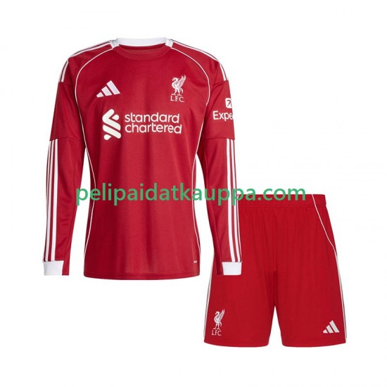 Liverpool Koti Fanipelipaita (Lasten) 2025-2026 Pitkähihainen Liverpool Koti Fanipelipaita (Lasten) 2025-2026 Pitkähihainen