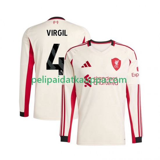 Liverpool Virgil van Dijk 4 Vieras Fanipelipaita (Miehet) 2025-2026 Pitkähihainen