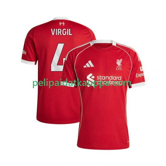 Liverpool Virgil van Dijk 4 Koti Fanipelipaita (Miehet) 2025-2026 Lyhythihainen
