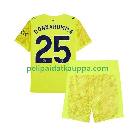 Manchester City Gianluigi Donnarumma 25 Maalivahdin Kolmas Fanipelipaita (Lasten) 2025-2026 Lyhythihainen