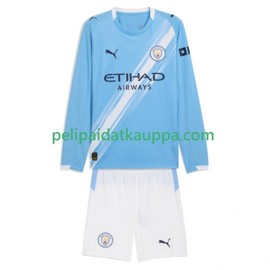 Manchester City Koti Fanipelipaita (Lasten) 2025-2026 Pitkähihainen