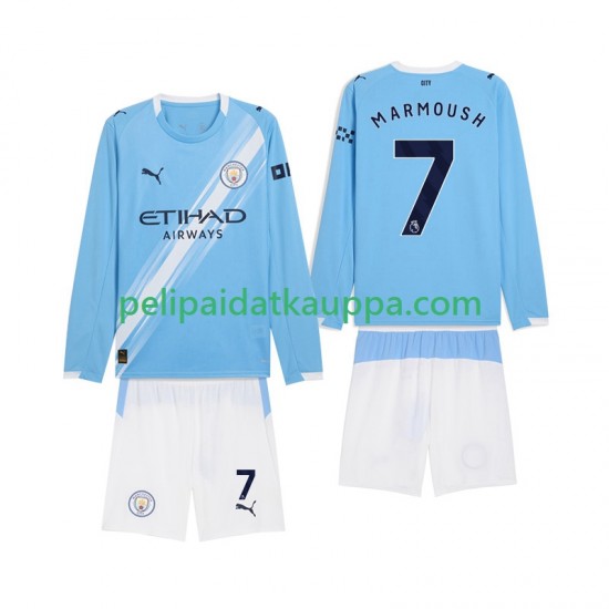 Manchester City Omar Marmoush 7 Koti Fanipelipaita (Lasten) 2025-2026 Pitkähihainen