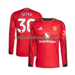 Manchester United Benjamin Sesko 30 Koti Fanipelipaita (Miehet) 2025-2026 Pitkähihainen